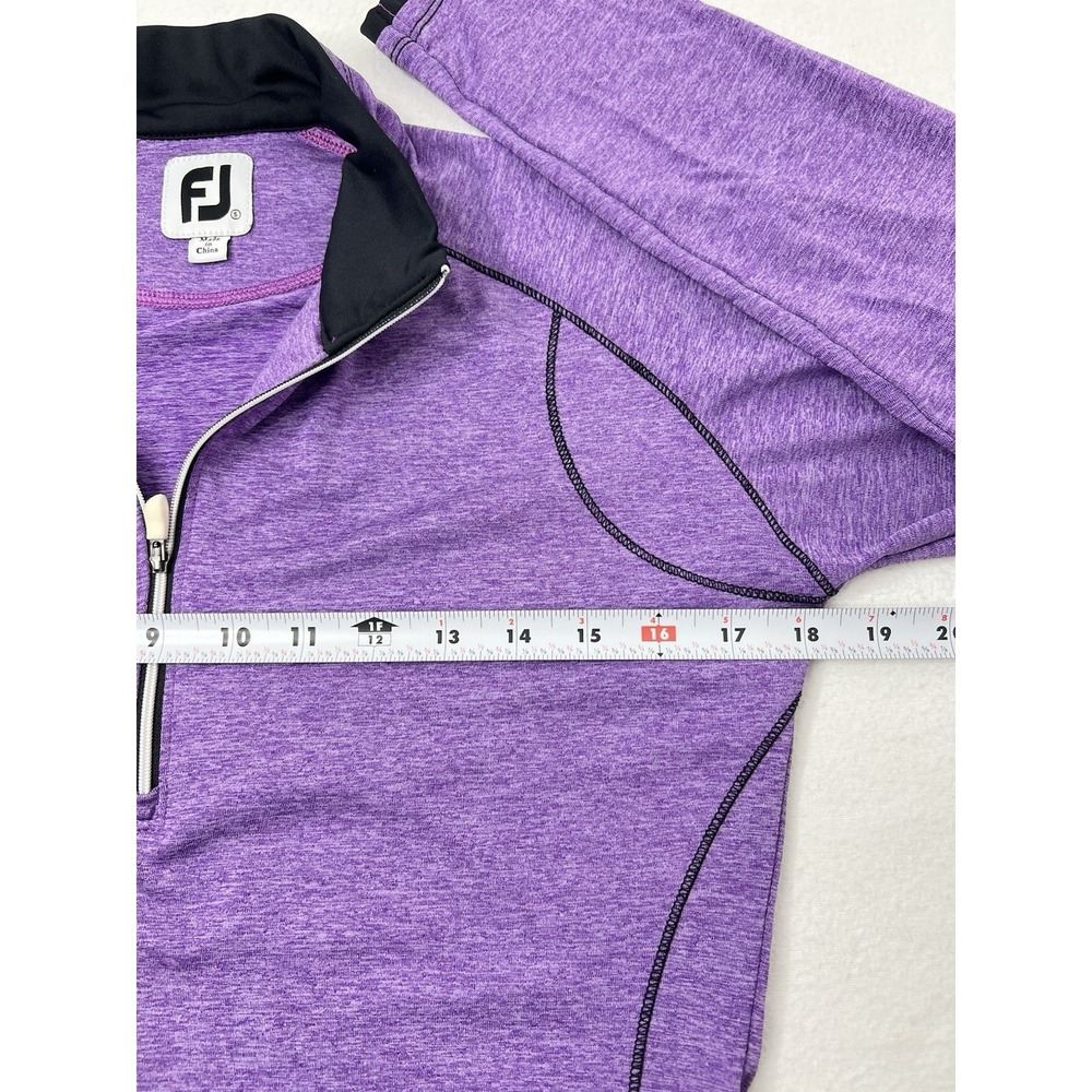 FJ FootJoy 1/4 Zip Golf Pullover Womens Small Purple Performance Stretch Outdoor - Picture 8 of 8